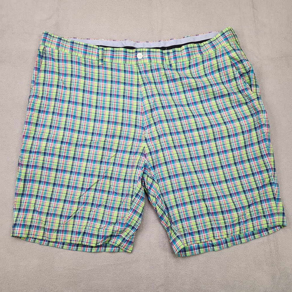 Polo Golf Ralph Lauren Shorts Men's 40 Green Plaid Cotton Casual‎ Chino Golf 9"